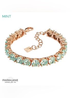 Park Lane Impression MINT Bracelet Rose Gold Crystal Tennis Clasp Bracelet NWT
